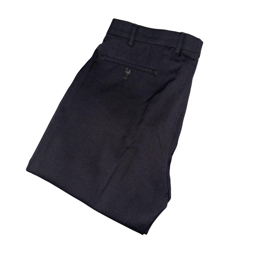 Michael Kors Pants Mens 36x32 Gray Check Dress Flat Front Stretch Trousers